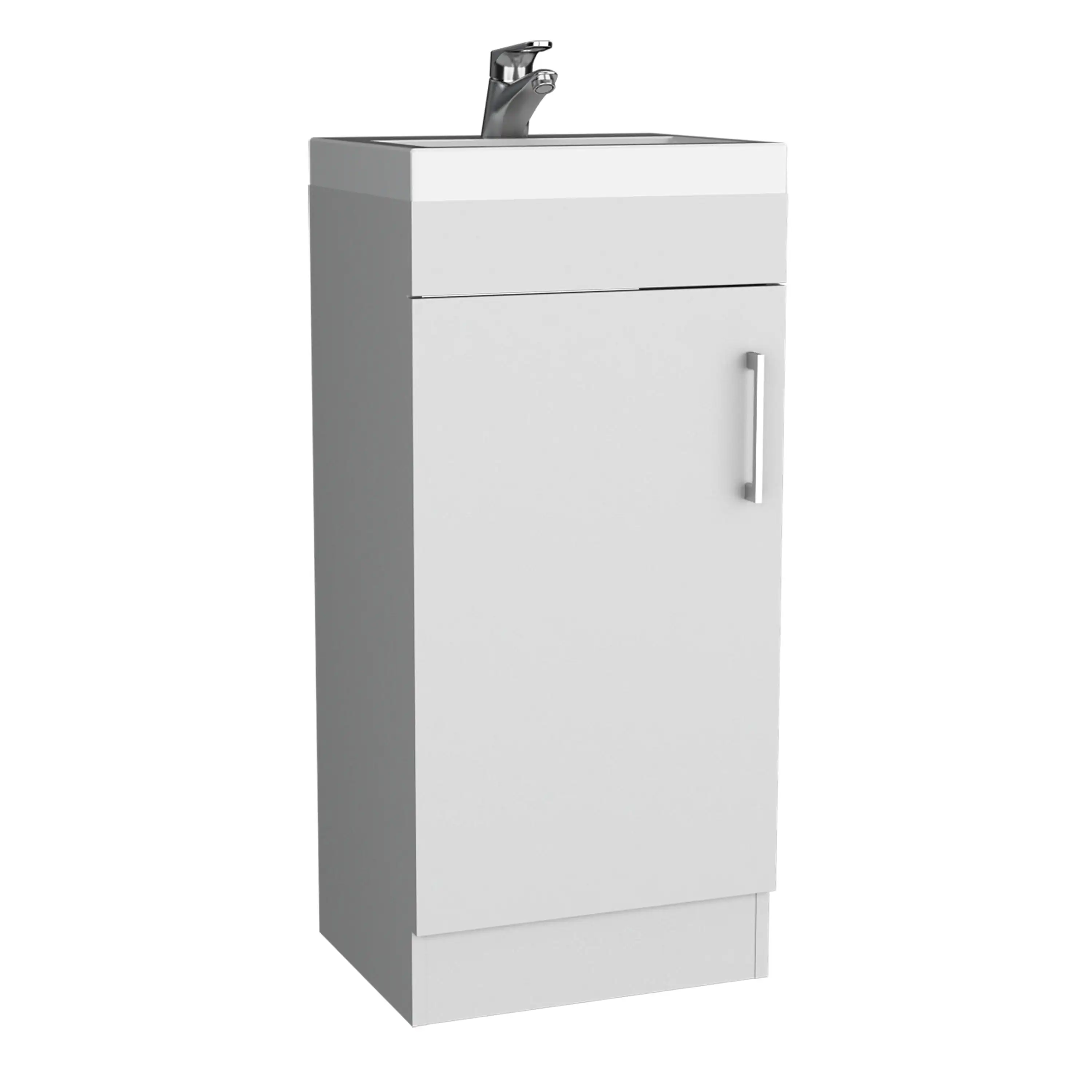 Mueble de Baño Madrid con 1 puerta y almacenamiento inferior , blanco , 83 cm X 40 cm X 33 cm
