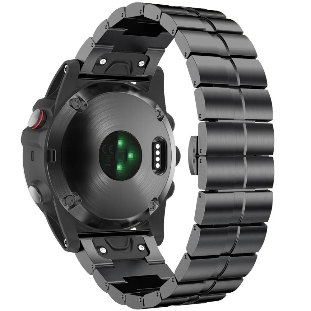 Garmin Fenix 8 - 51mm / Fenix 7X Pro / Fenix 6X Pro / Enduro 3 / Epix 2 Pro 51mm stainless steel wristband Quickfit 26mm connectors