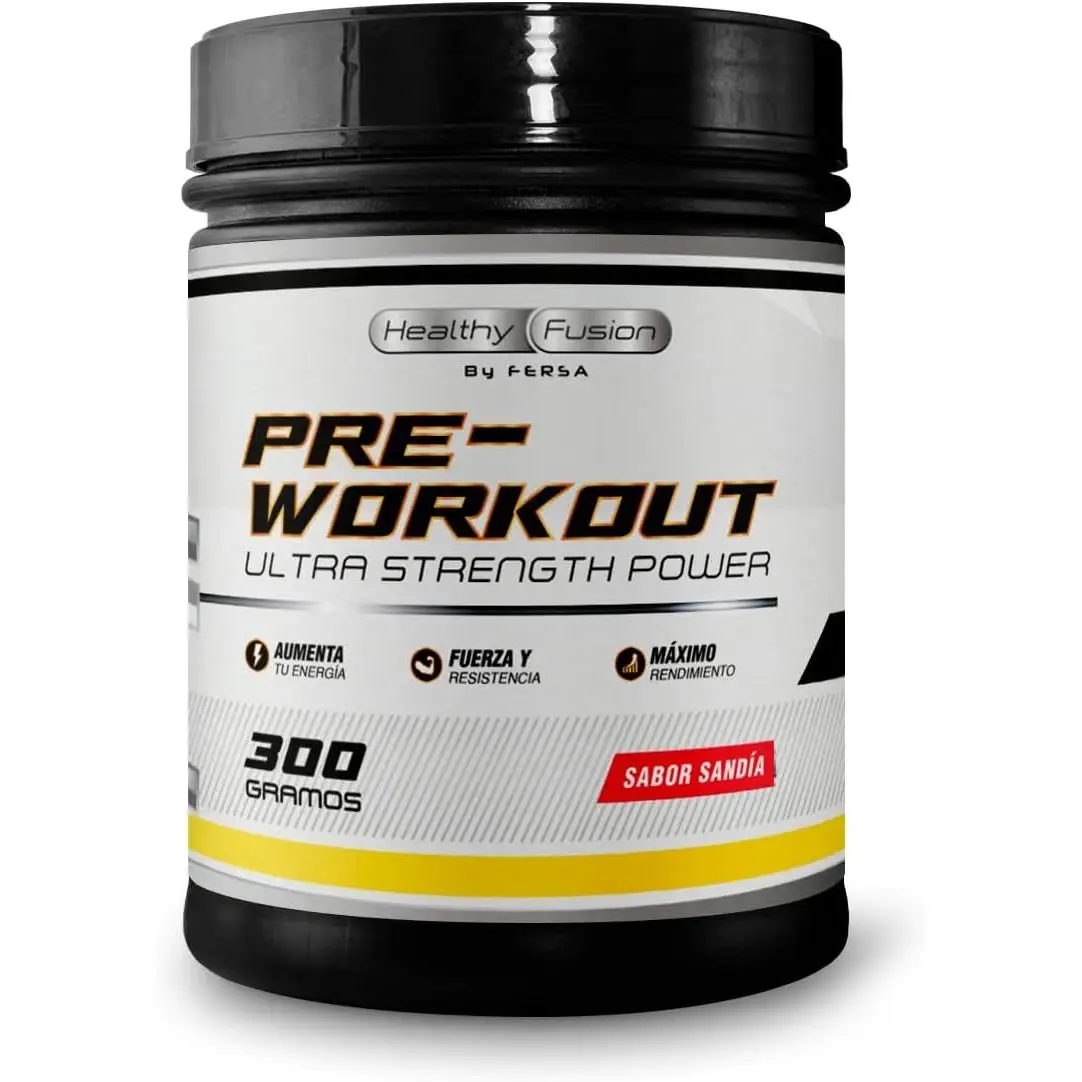 Pre-Workout Potente | Energía Explosiva, Fuerza y Rendimiento Máximo | Con Creatina, Beta-Alanina, Citrulina, Arginina y BCAA | Pre Entreno para Hipertrofia y Resistencia | Sabor Sandía | 300g