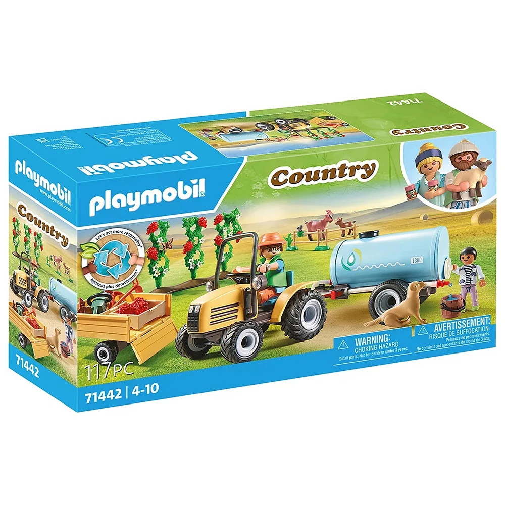 PLAYMOBIL COUNTRY - TRACTOR CON REMOLQUE Y CISTERNA, 71442, TIENDA CON LICENCIA OFICIAL