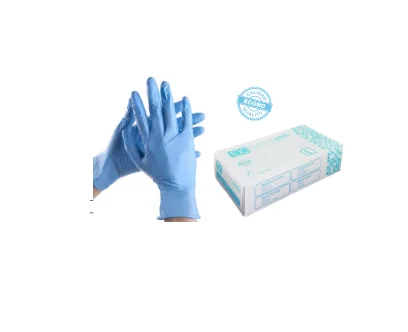 Pack de 10 paquetes de Guantes nitrilo azul sin polvo Talla L