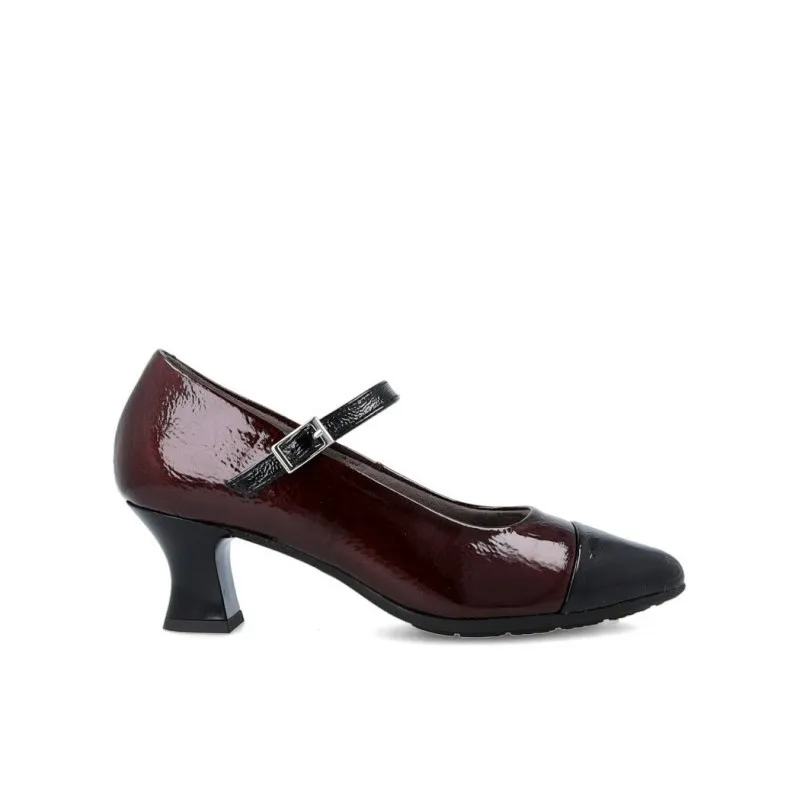Zapatos de salón mujer PITILLOS 10851 BLK/BU MERCEDES BICOLOR NEGRO/BURDEOS 36821 25I