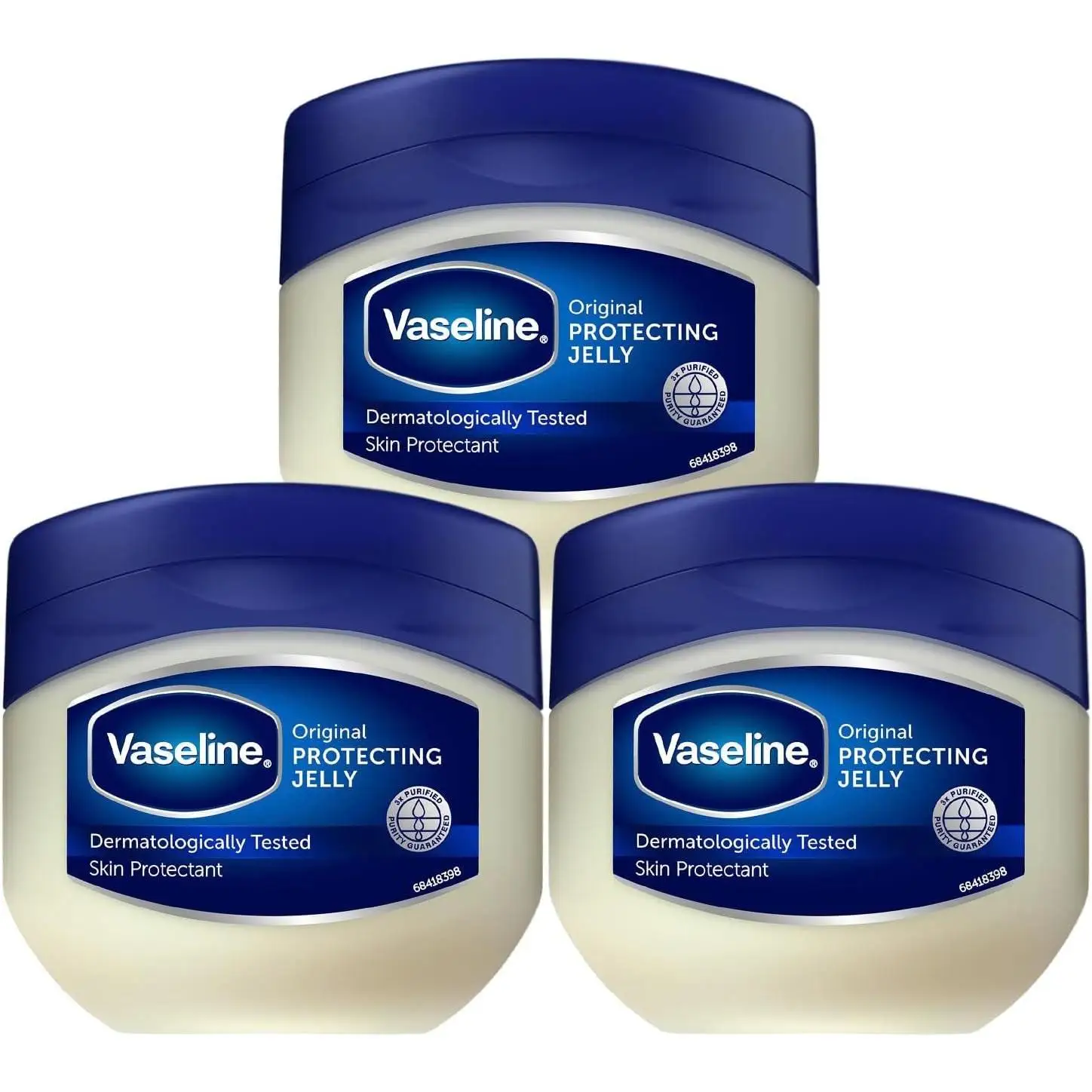 Vaseline Pack 3 Unidades (3 x 100 ml) – Crema Original de Jalea de Petróleo Puro, Hidratante y Protectora para Todo Tipo de Piel