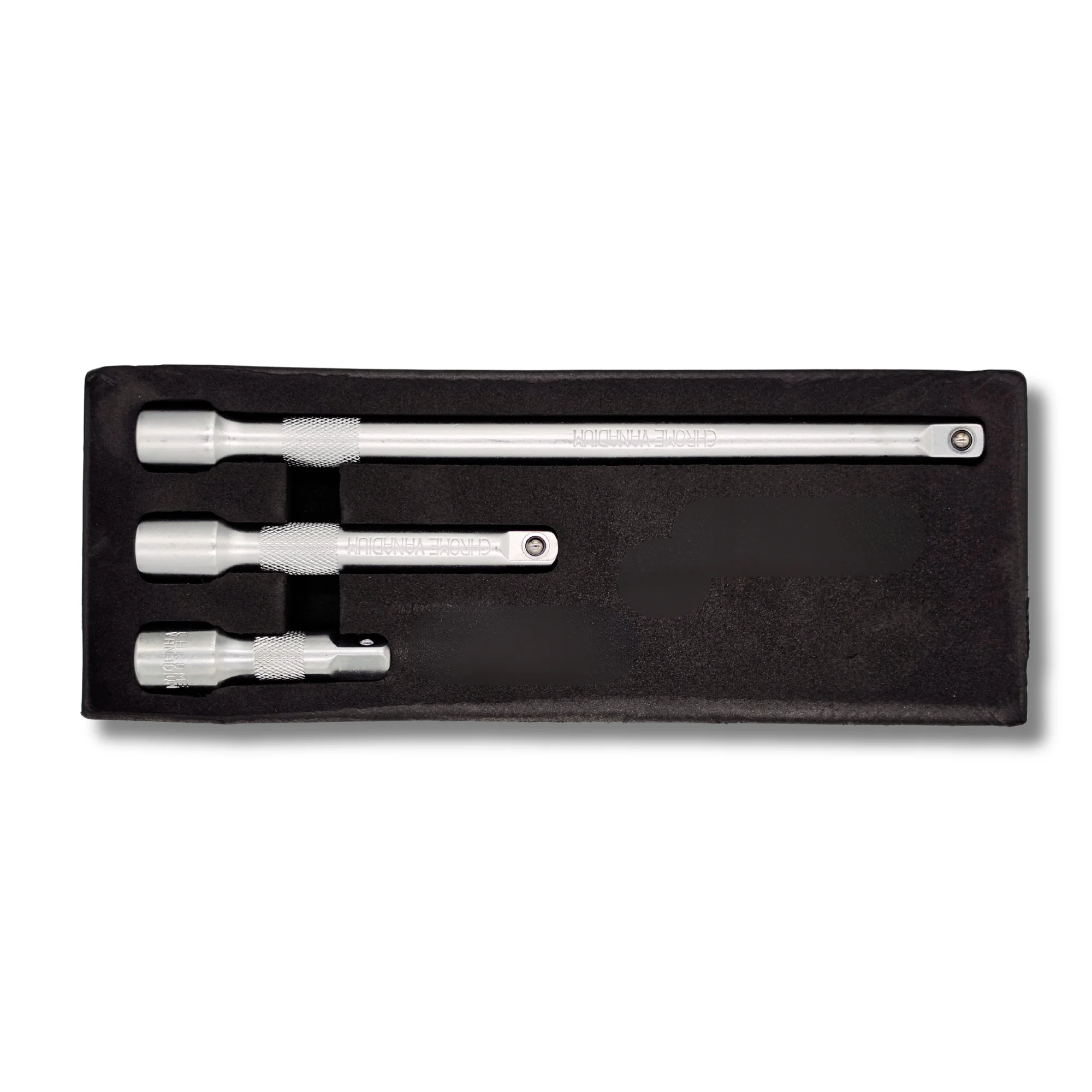 AC Tools Juego de 3 Alargos para Carraca 1/2 - Longitudes 75 125 250mm