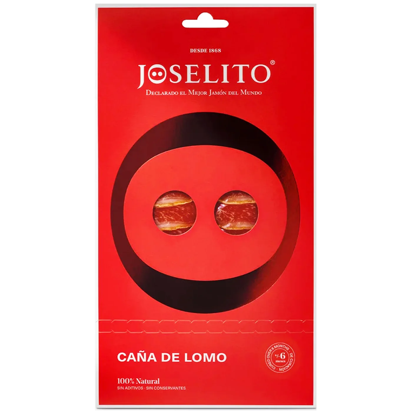 JOSELITO - Caña de Lomo (70 g) - Loncheado - 100% Natural - Sin Aditivos Ni Conservantes - Sobre Rojo