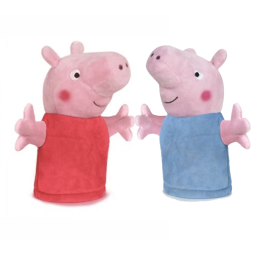 Peppa Pig Famous Puppet Stuffed Toy, Red peppa, Blue Brother george, Children, Children, Children, Gift, Sound, Pig,