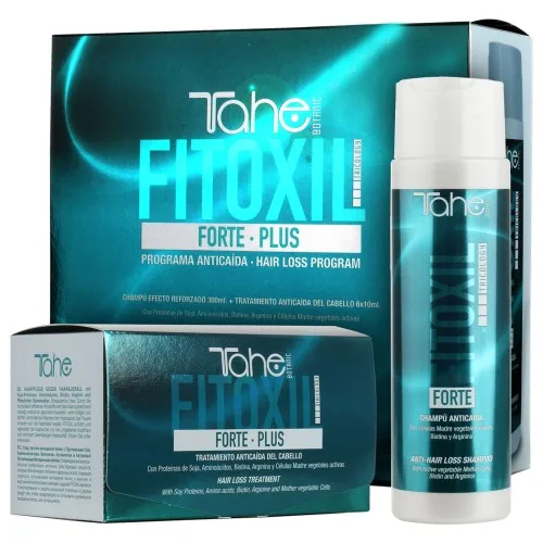 Tahe Pack Forte Plus (Champú + Tratamiento) Fitoxil Programa anticaída del cabello Cabellos castigados