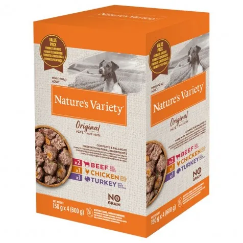 Nature`s Variety Original Adult Mini Multipack Paté para Perros 4 x 150 gr