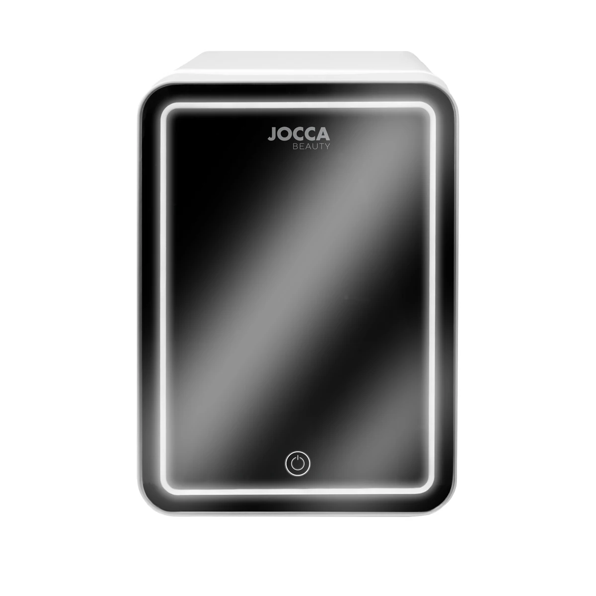 Mini Nevera Jocca Silenciosa, Compacta y Portátil con Espejo y Luz LED de 3 Intensidades - Capacidad de 4L - Función Frío y Calor - Conexión para Casa y Coche - Ideal para Cosmética, Medicamentos y