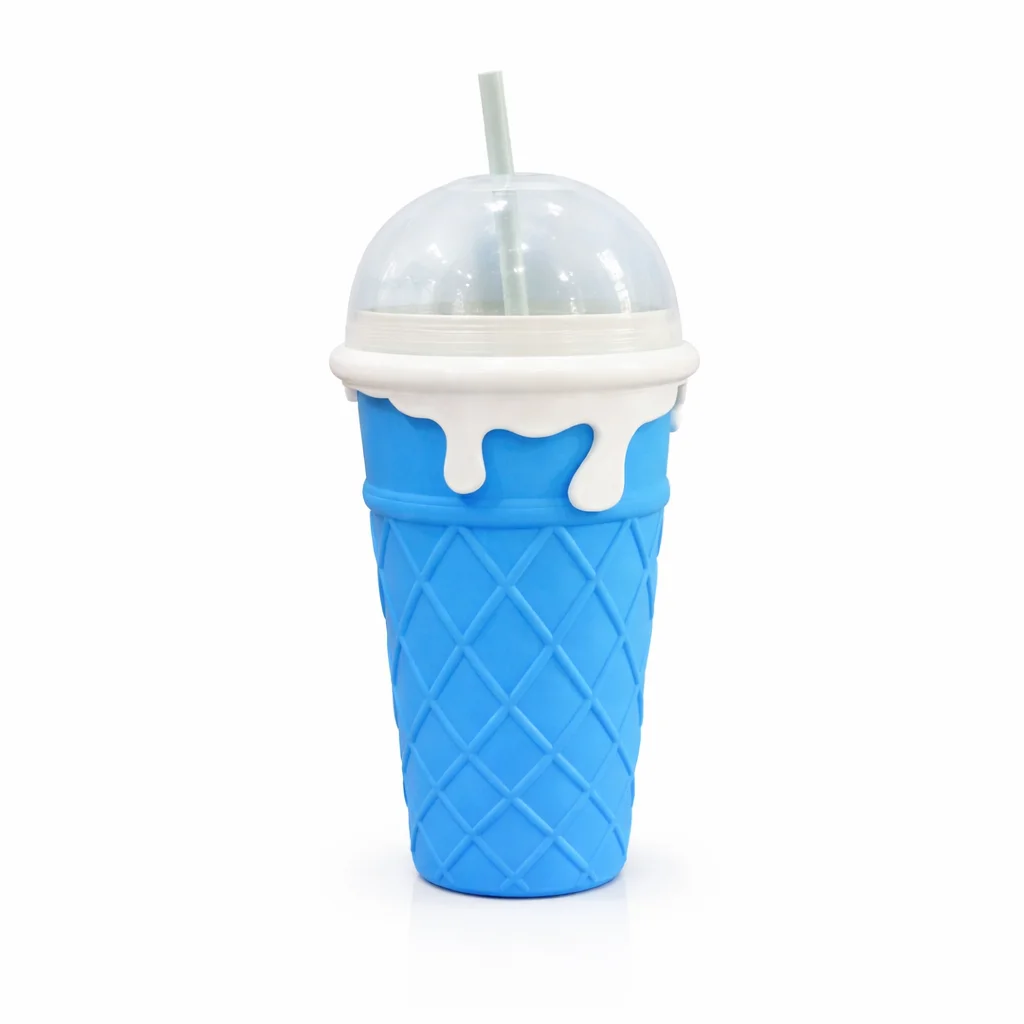 Vaso Mágico para Granizados, Slushy Maker Cup de Silicona Reutilizable, Convierte Refrescos y Zumos en Granizado en Minutos, Fácil de Usar, Ideal para Niños y Verano