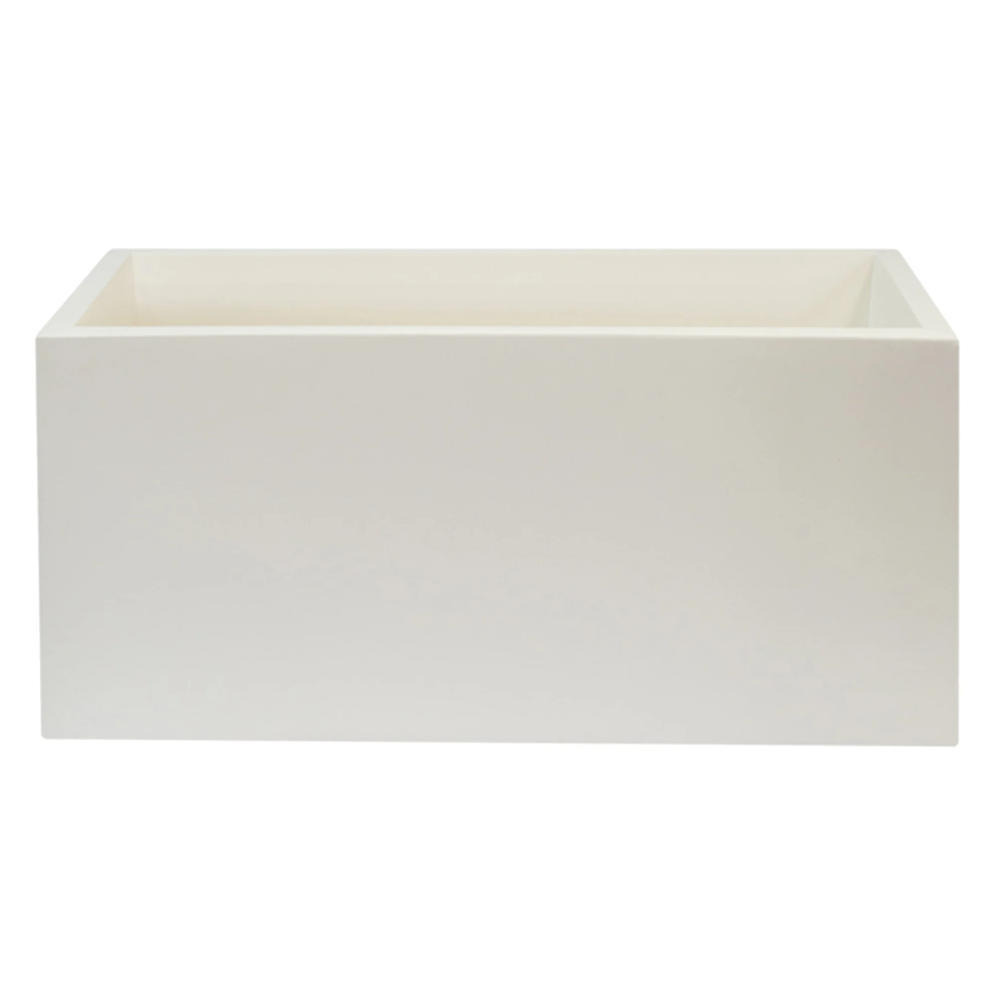 Macetero de polietileno blanco 70x30x30 cm WELLHOME