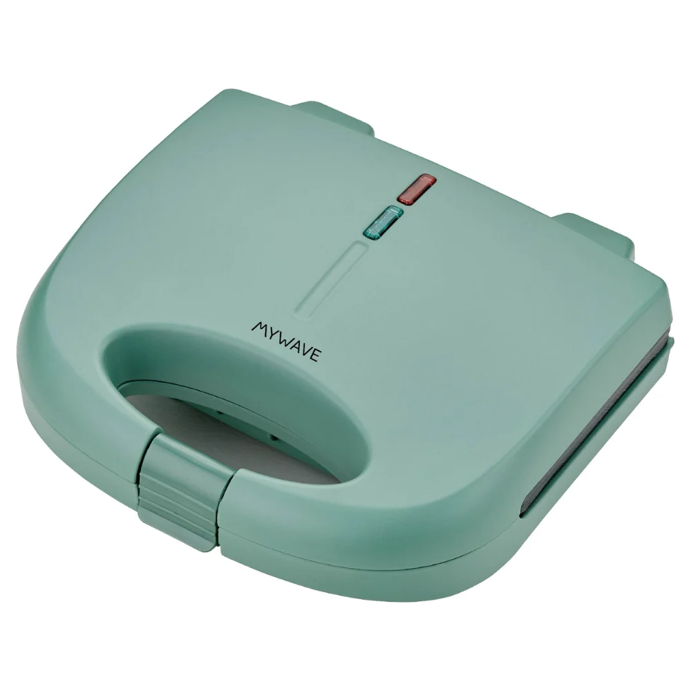 MyWave MWGRI-750 green basic sandwich maker with 750W Grill fixed plate