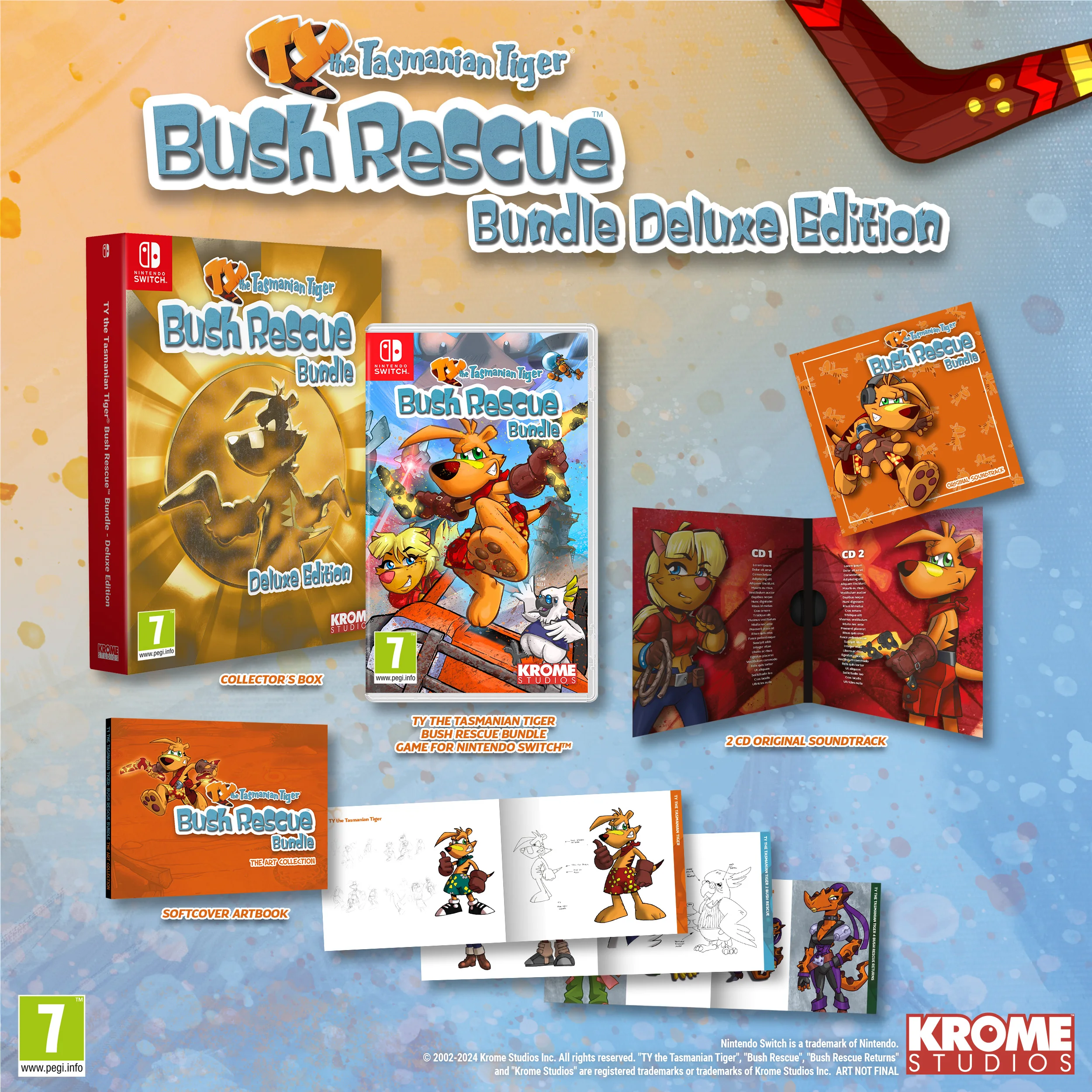 TY the Tasmanian Tiger Bush Rescue Bundle Deluxe Edition- Nintendo Switch - Nuevo precintado - PAL España