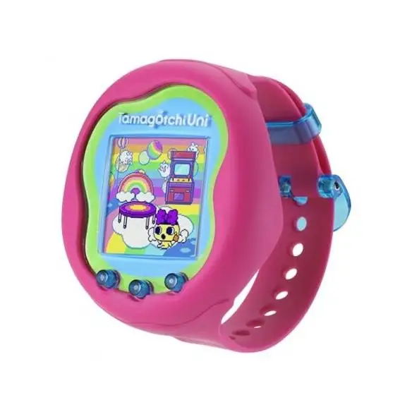 Bandai Tamagotchi Uni mascot Virtual pink 43351 with limited edition Keychain (only Bandai Spain) 43351