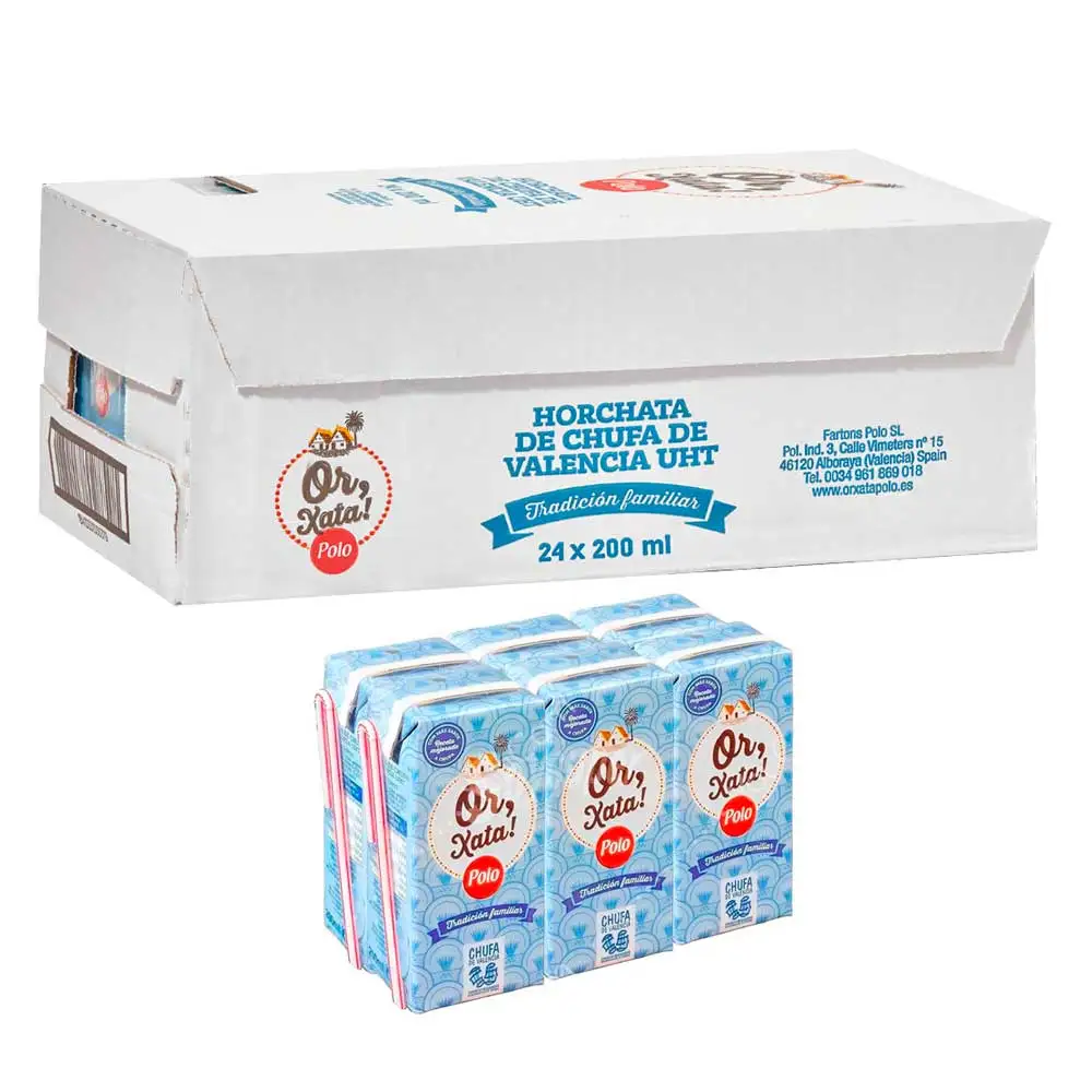 Caja 24 bricks de Or,xata Mini 200ml de Horchata de Valencia