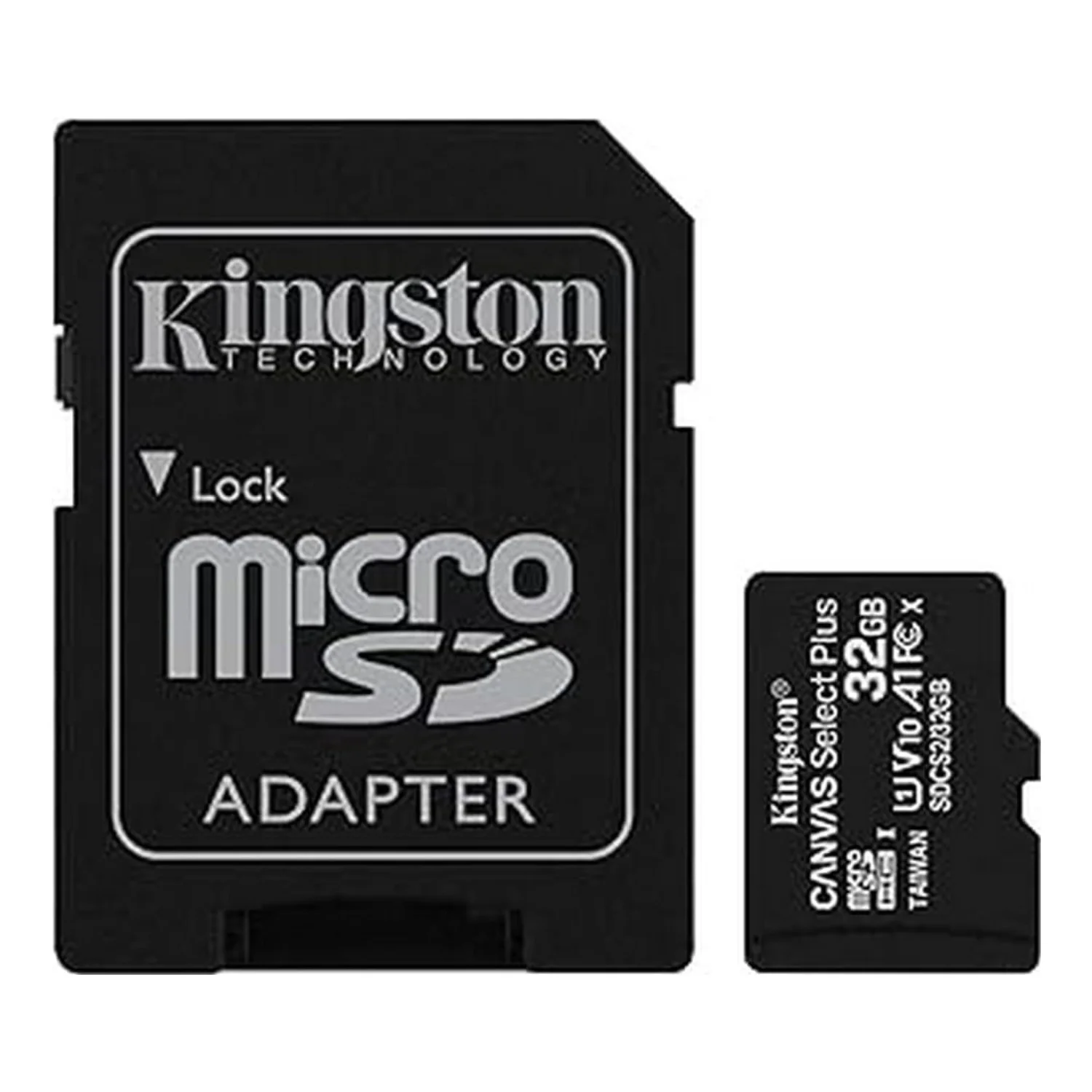 Kingston CANVAS Select Plus Micro SDXC SD MicroSDXC memory card 32GB / 64GB / 128GB / 256GB / 512GB SDXC U1, class 10, A1, 100 MB/s, with Adapter-for Smartphone Mobile Phones, Photographic Camera, Nintendo Switch