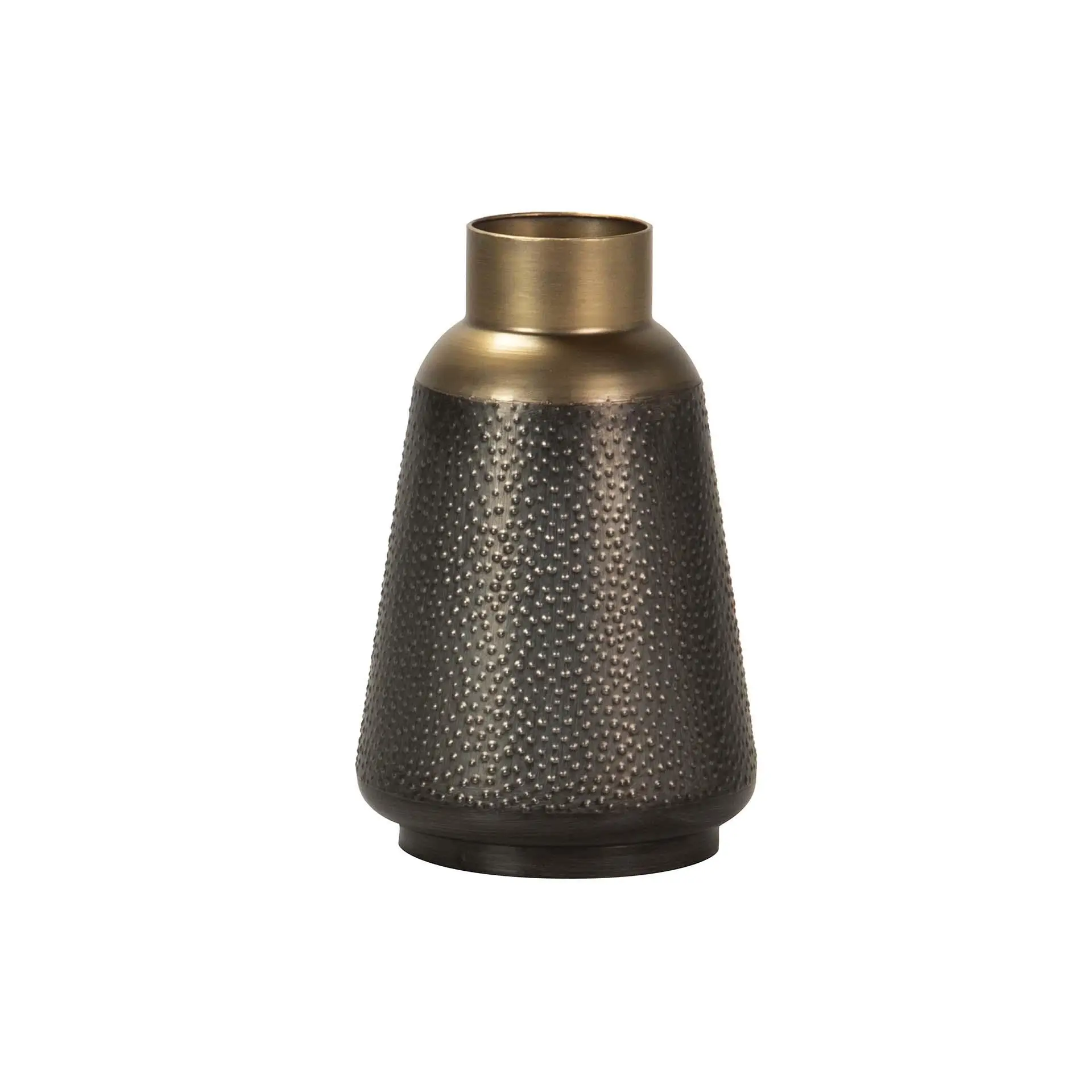 Jarron metal marron 25x25x40 cm , El mejor complemento para tu hogar.