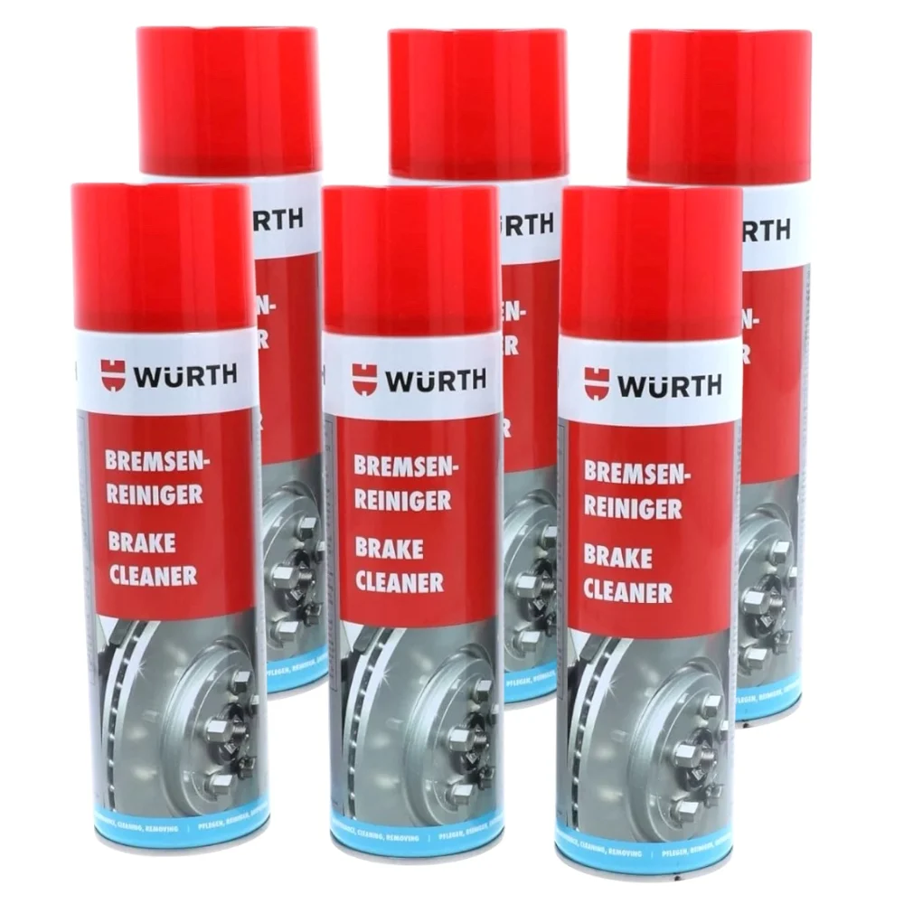 Limpiador de Frenos Würth - Limpieza y Desengrase Eficientes - 500ml cada Unidad - Limpieza Profunda sin Silicona ni AOX, Ideal para Automoción.