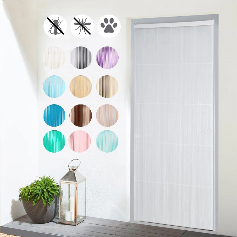 Cortina Plana de PVC Anti insectos para Puerta Exterior o Interior, Material PVC – Libre de Insectos