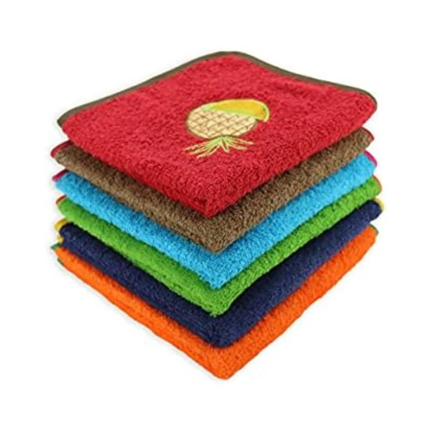 Kitchen Cloth Cotton Rim (50x50 Cm) Pack 6 Absorbent Cloth-gadetex