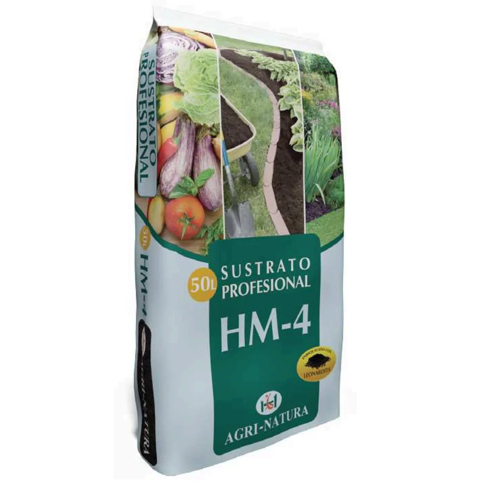 ✅Sustrato Profesional HUERTO 50L PREMIUM de AGRINATURA HM4 Un sustrato para todo tipo de plantas de interior y exterior, zonas ajardinadas y todo tipo de huerto. Envase de 50 litros. Descubre su naturaleza y su calidad TOP.