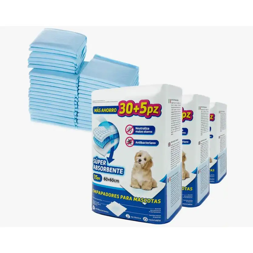 Pack de [70/105/140uds] empapadores desechables ultraresistentes para perros, gatos o mascotas Alfombrilla higiénica de entrenamiento súper absorbente, no tóxico, reciclable y antibacteriano