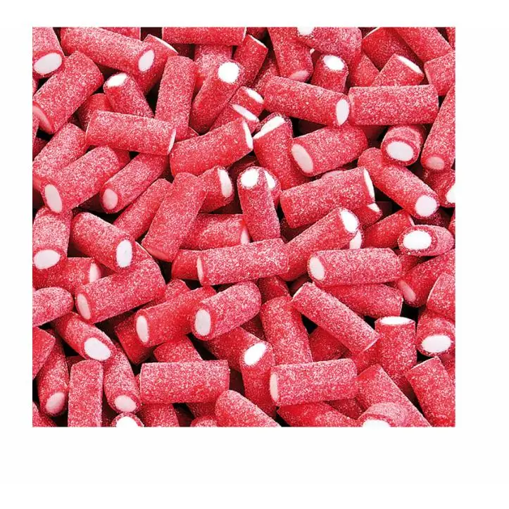 HARIBO BALLA BALLA FRESA PIKA 1KGson geles dulces en forma de tubito con exterior Rojo sabor Fresa recubiertos de Pica e interior de pasta de azúcar sabor nata. Sabor de Haribo TOP original calidad de