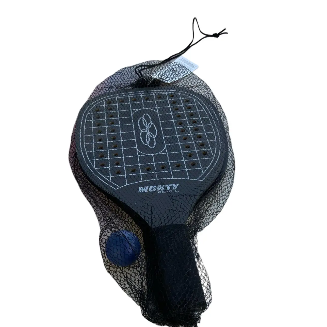 SANCO STORE  juego dos palas madera y pelota (o,8 mm) monty. accesorios de playa, juguetes de playa o piscina