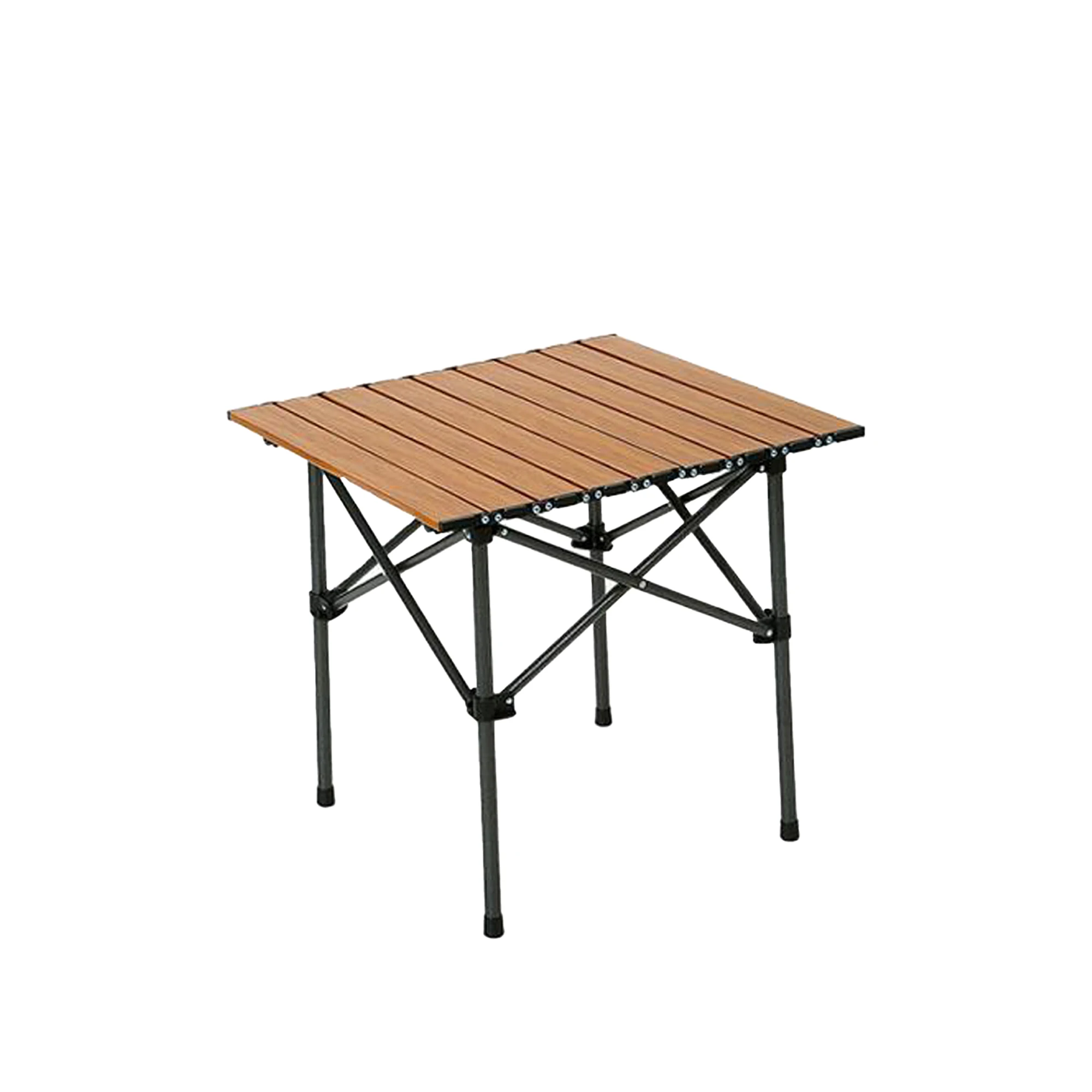 UD - Mesa Plegable Portátil de madera 50x50X52cm -Muy Facil de Llevar!-Ideal para Camping y Picnic