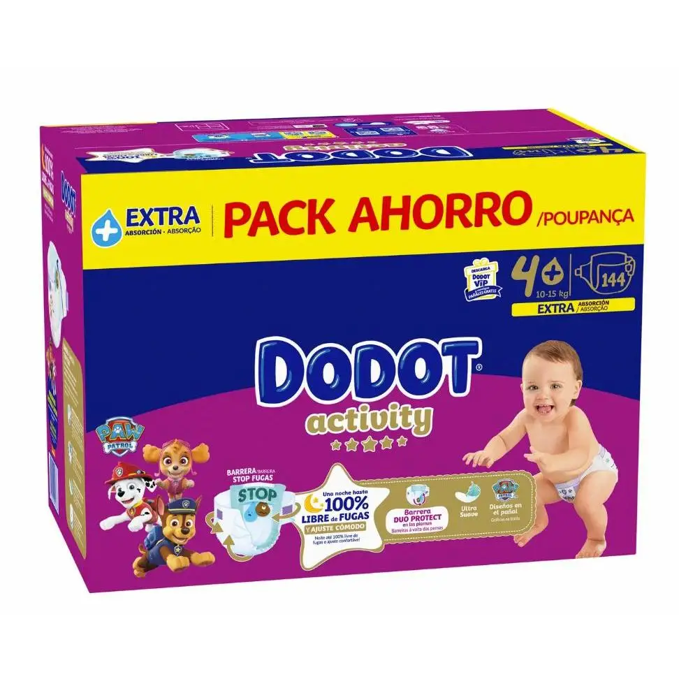 Dodot Activity Extra Pañales Bebé, Tallas: 4+,5+ y 6+.