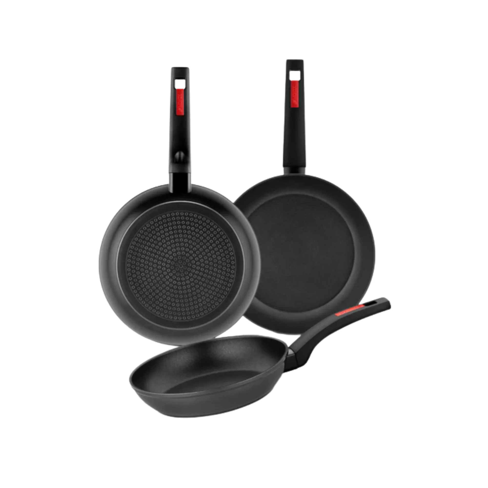 Set de Sartenes Monix Sunset 18-22-26 cm – Aluminio Forjado Antiadherente Xylan® | Apto Inducción | Mango Ergonómico | Lavavajillas