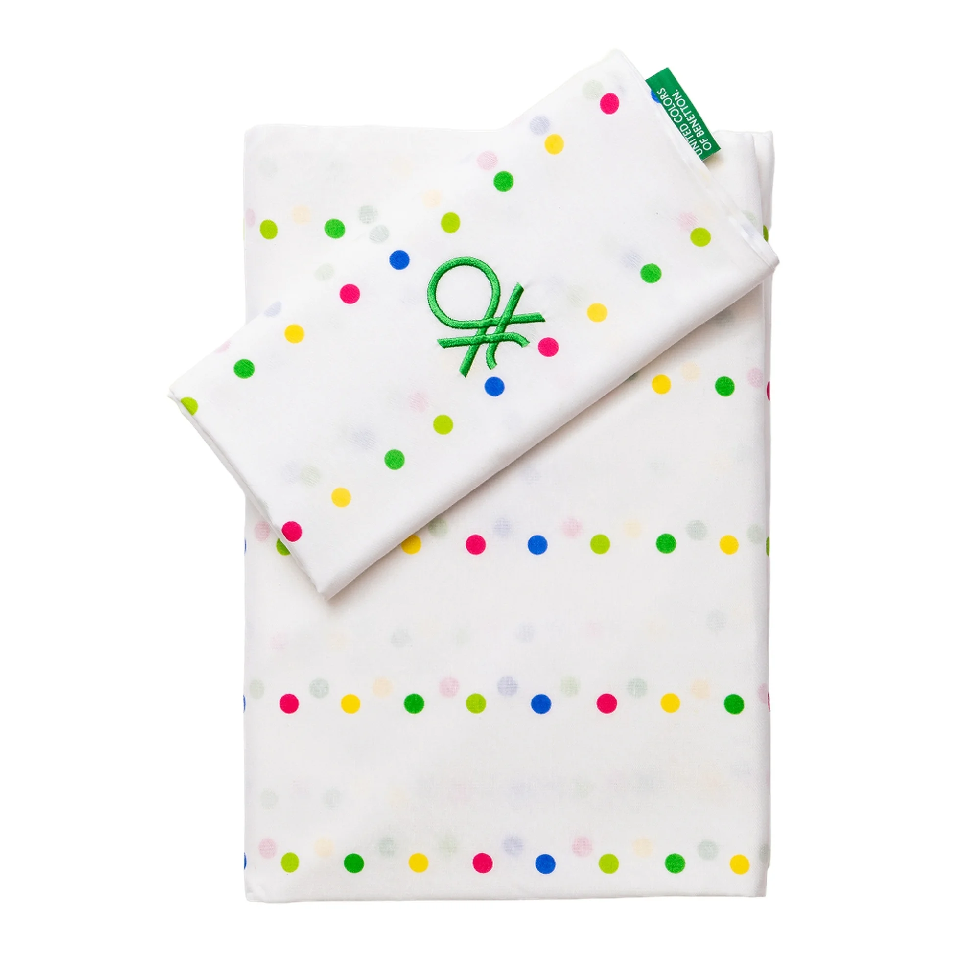 United Colors Of Benetton - Colección Rainbow Benetton - SET 3PC CAMA (SÁBANA BAJERA 140X200+30CM + SÁBANA ENCIMERA 240X240CM + FUNDA ALMOHADA 45X115CM) - 70% Algodón + 30% Poliéster
