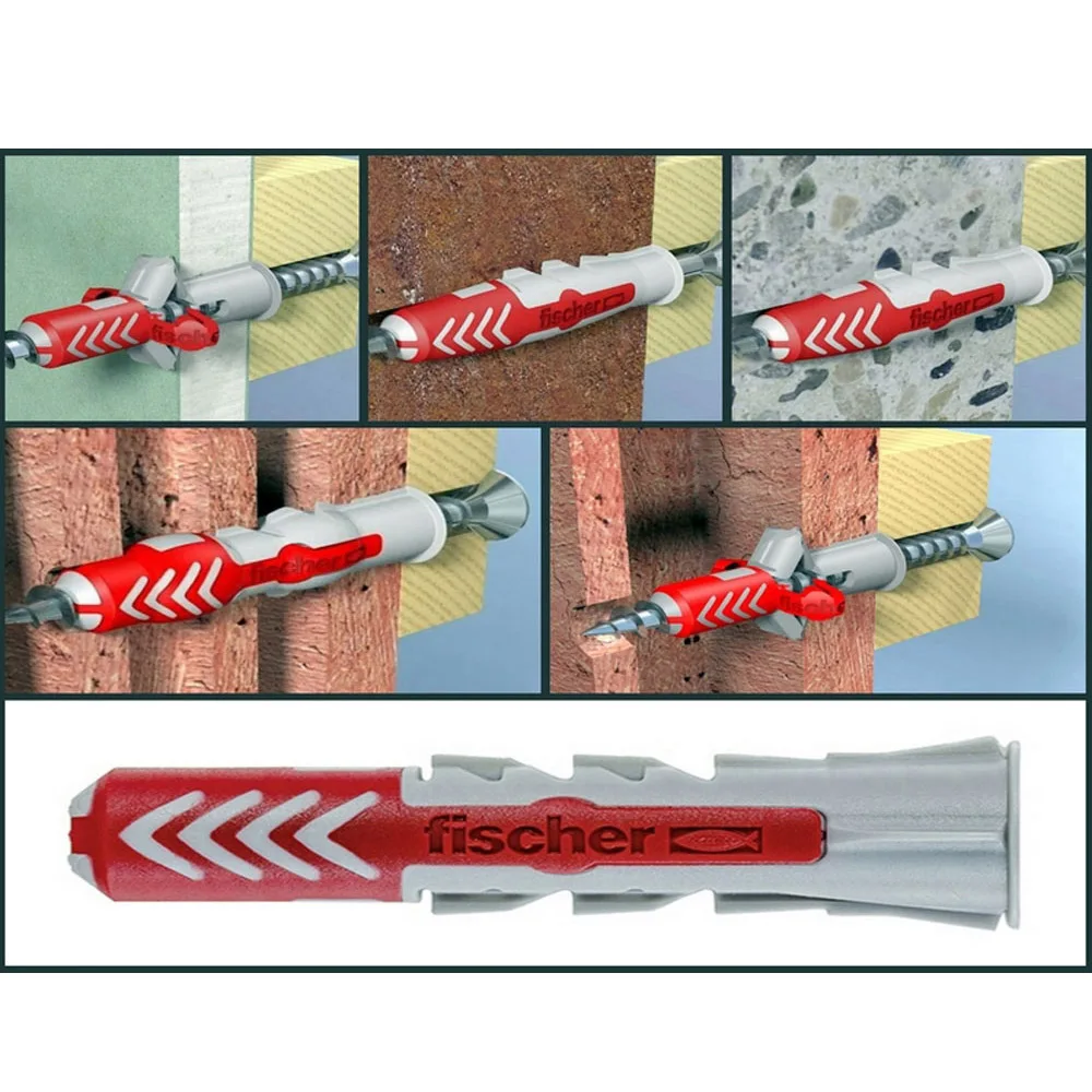. TACO FISCHER DUOPOWER Ø6x30mm S+TORNILLO Ø4,5x40mm CAJA 50 unid. 555106