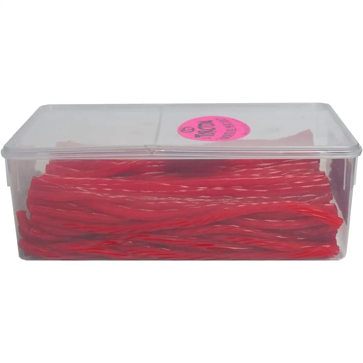 Fini Torcidas Regaliz Sabor Fresa – 200 Unidades, 1,8 kg, Caramelos de Regaliz Suaves y Masticables, Golosinas Color Rojo Intenso, Ideal para Fiestas, Eventos, Cumpleaños, Mesas de Dulces y Consumo Familiar