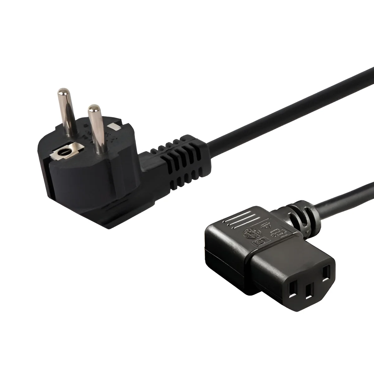 Cable de alimentación SAVIO Schuko (M) angled - IEC C13 1,2 m CL-115