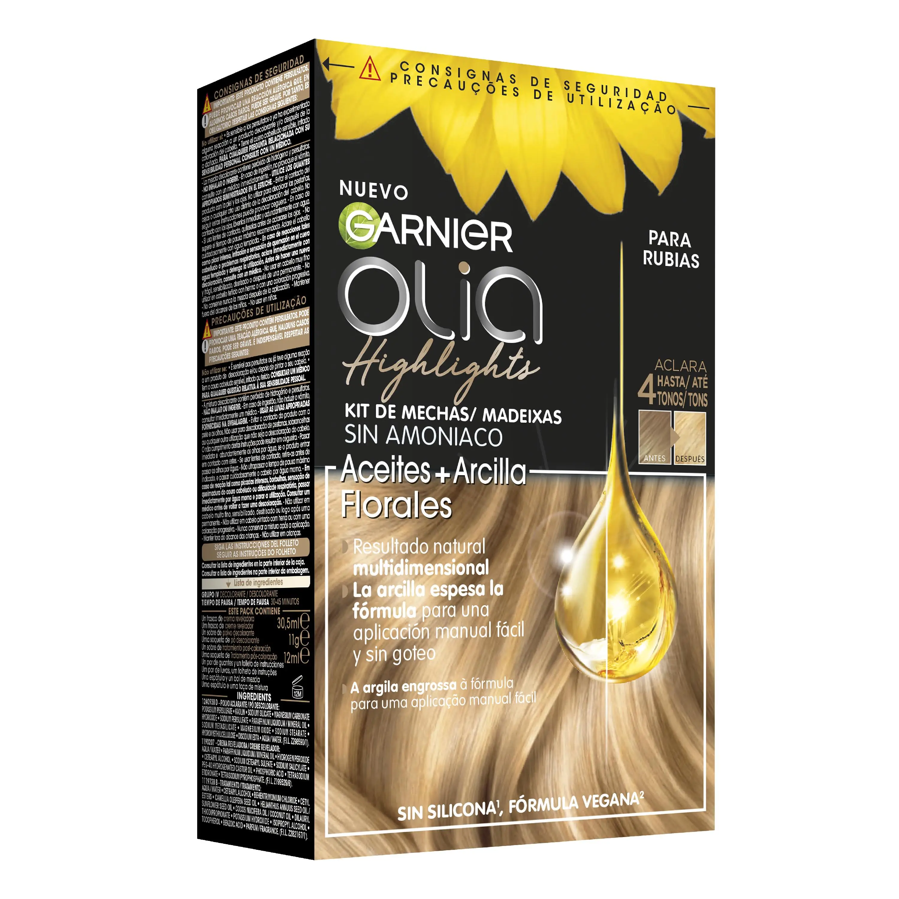 Garnier | Olia Highlights coloración permanente sin amoniaco con aceites florales naturales