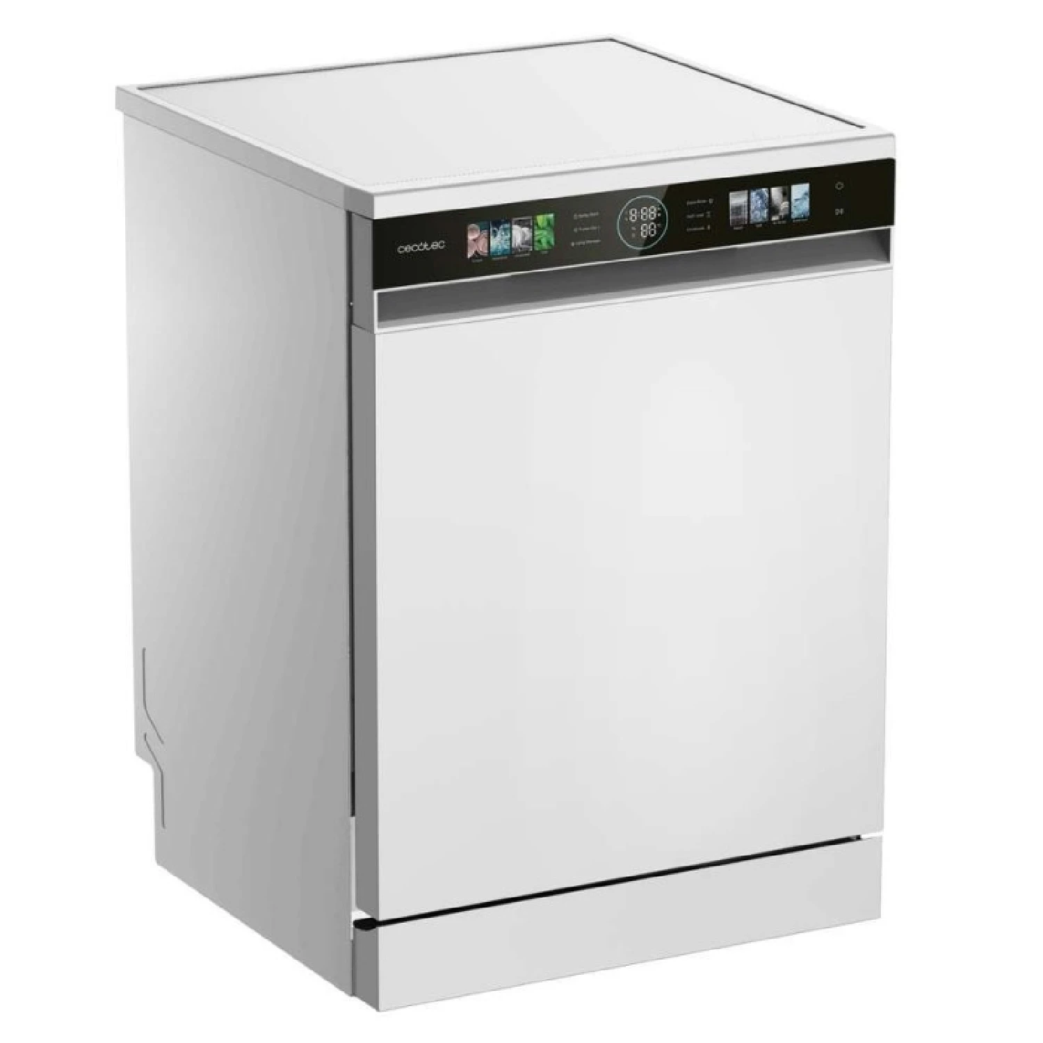 Cecotec Lavavajillas Compacto de 60cm Bolero Aguazero 6320 D, 1900W, 15 Cubiertos, 8 Programas, Pantalla FullColor XXL