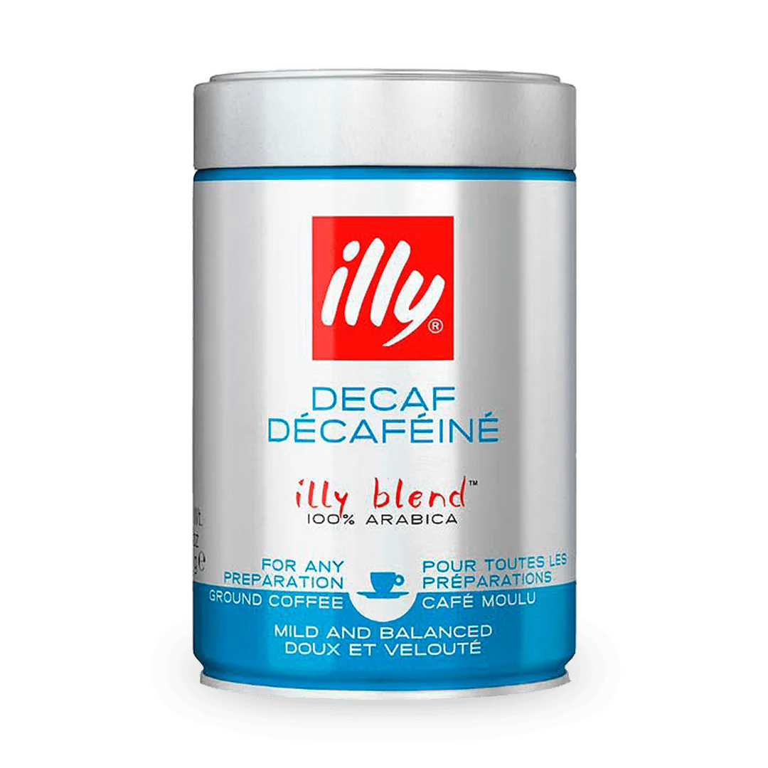 Pack 6 x illy decaffeinated ground coffee 250 grs - qumir