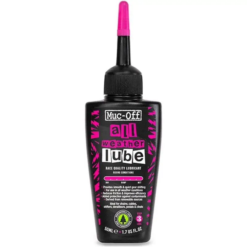 Muc-Off Lubricante Clima Seco y Humedo 50 Ml para Bicicleta - Protección Contra Contaminantes y Cambio de Marchas Suave