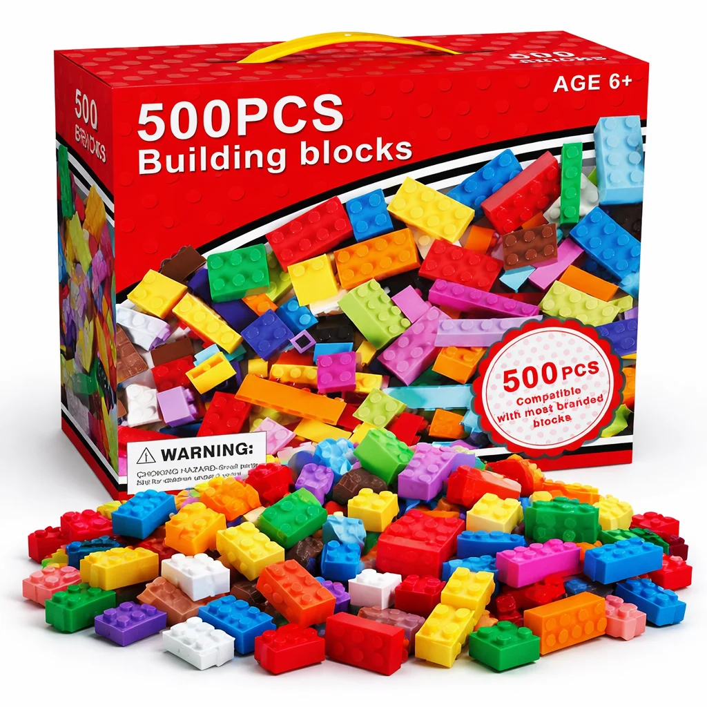 Bloques de Construcción 500 Piezas - Compatible y Seguro 🧱👶