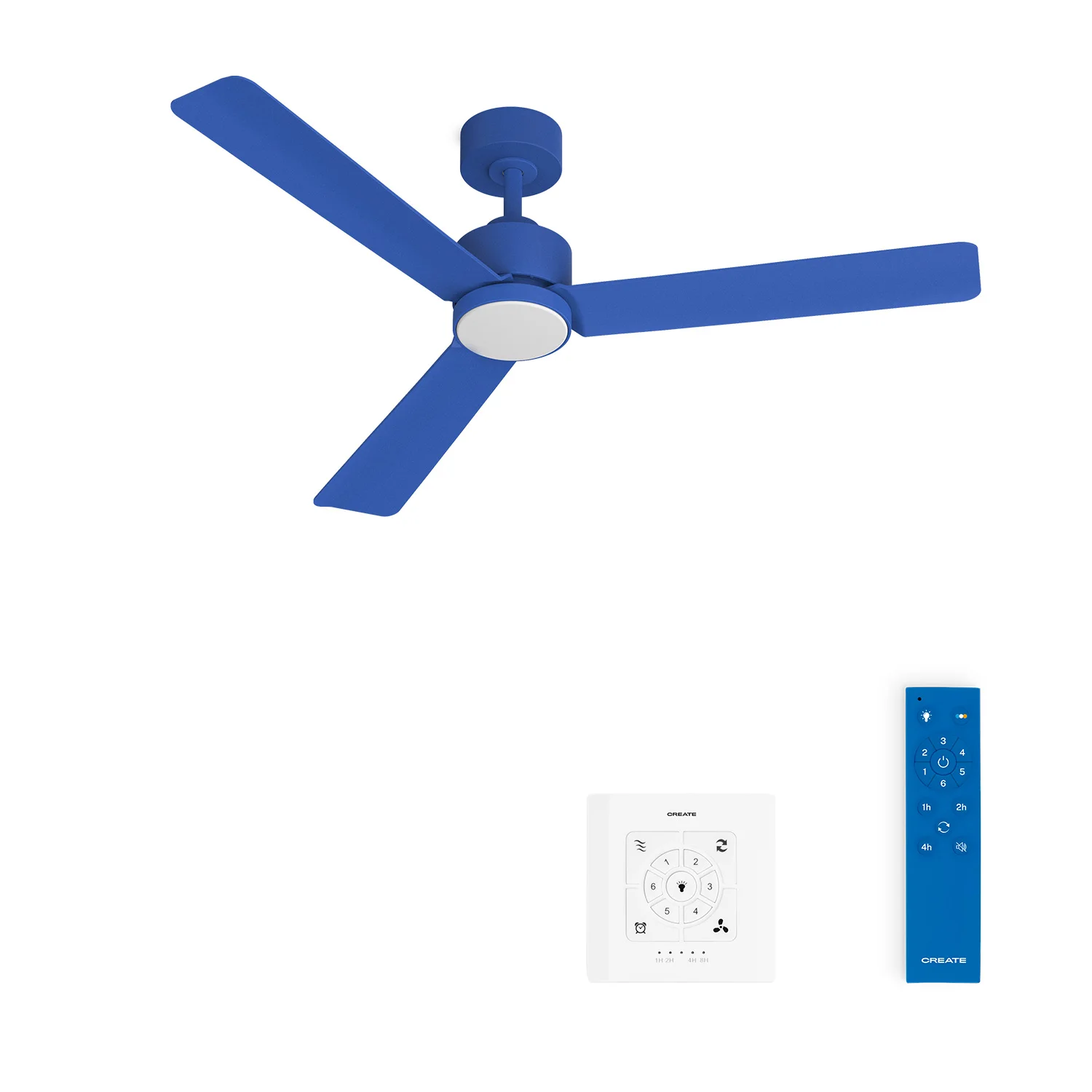 CREATE - Silent 40W Ceiling Fan with LED Light, Ø132 cm or Ø152 cm, featuring speed settings and modern design for living room or bedroom use, perfect for smart home integration. #6