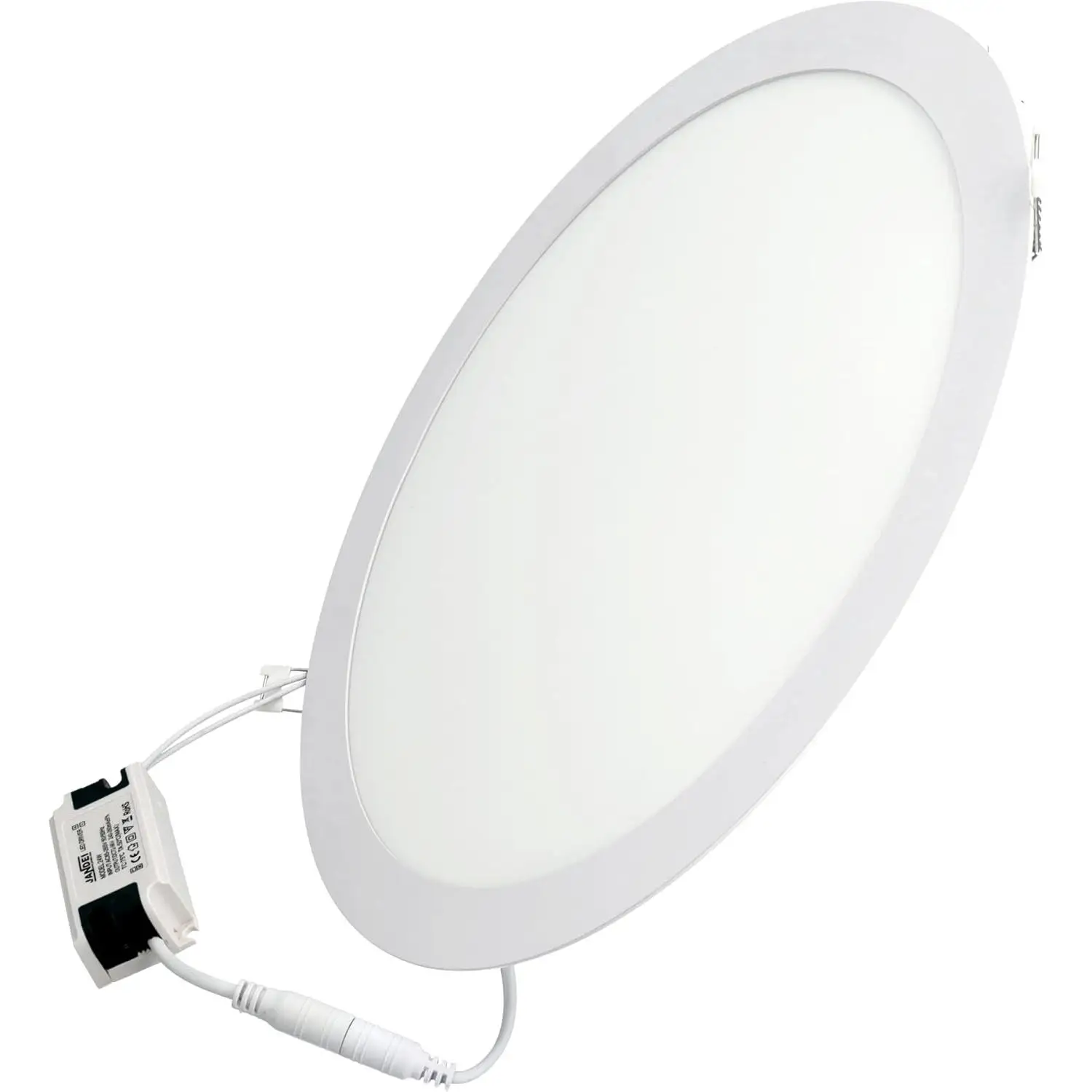 Jandei - Downlight LED 24W Marco Redondo Aluminio Acabado Blanco, Diámetro 295mm (Orificio corte 270mm)