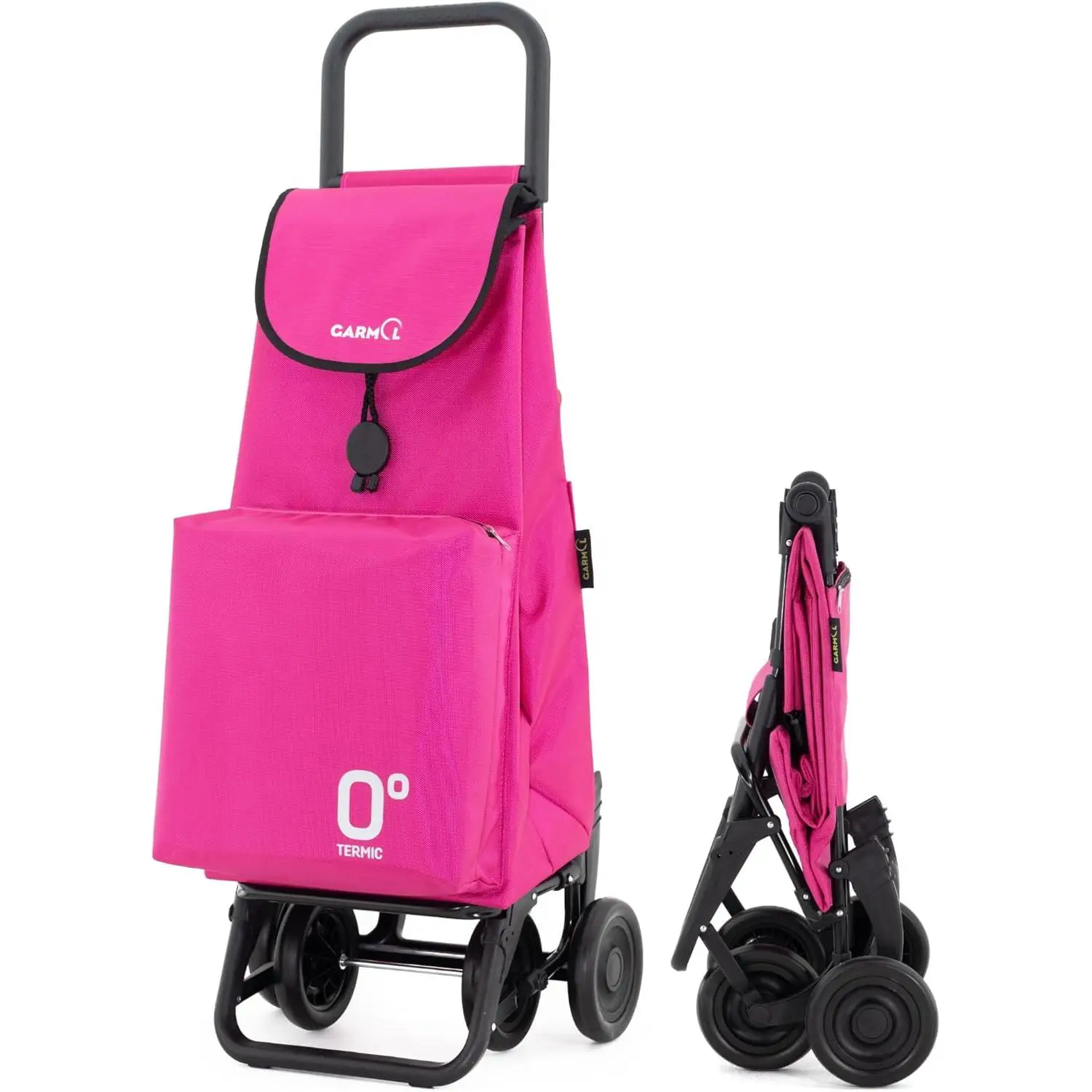 C.A - Carro de Compra Plegable de Acero Pintado EPOXI, 4 Ruedas, 66L de Capacidad - Ideal para Almacenamiento Fácil y Ahorro de Espacio