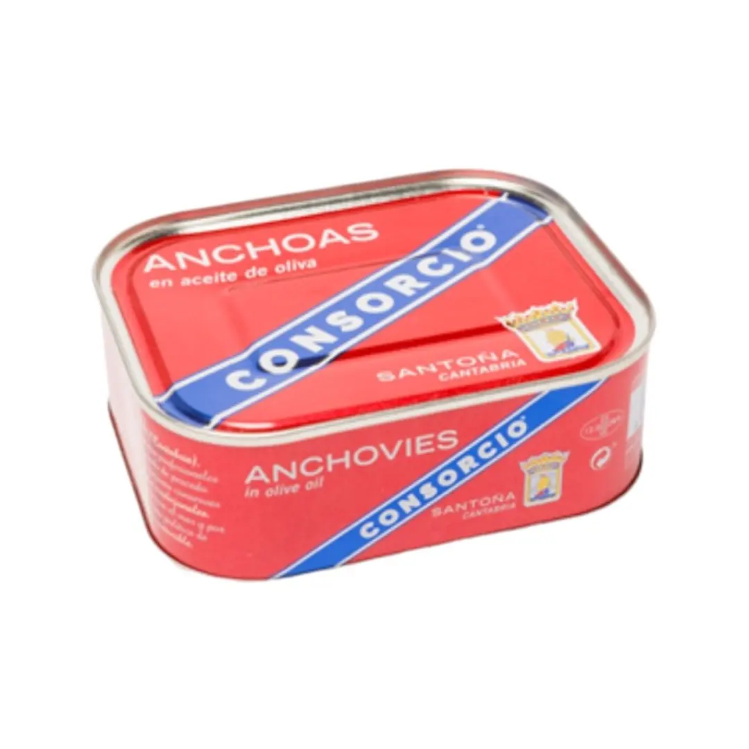 Consorcio Anchoa en Aceite de Oliva 335 g (Peso Neto) / 252 g (Peso Escurrido) - Consorcio enlatado