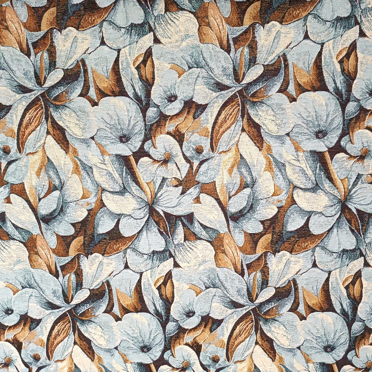 Lafabricadelastelas- Gobelino Jacquard dibujo lirios,flores alta definición , tela desde 0.5 metros .Tapicería, resistente, opaco, alta calidad, cortinas, cojines, colchas, bolsos.