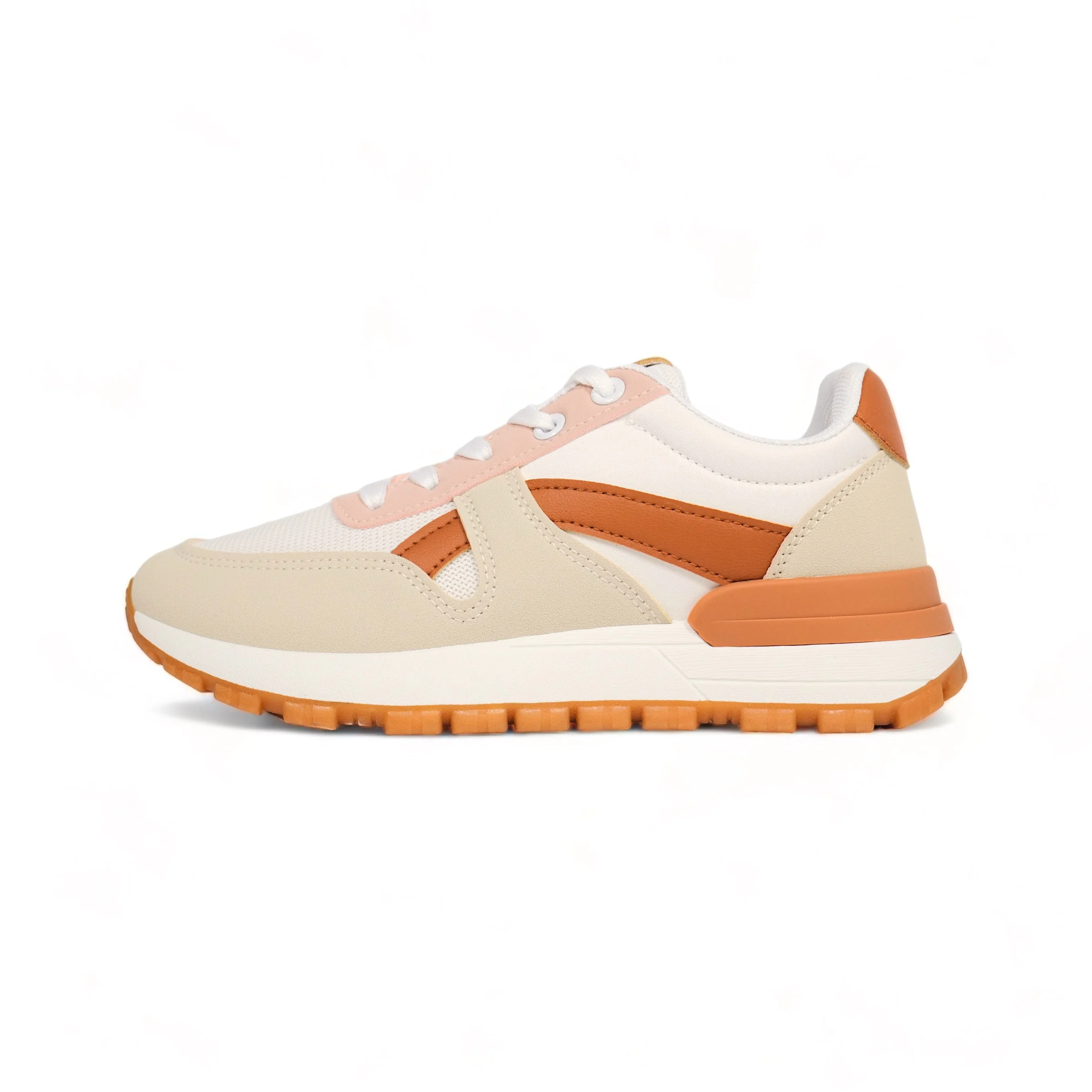 HLUNA-women's sports shoes-Camel color and black-basic Sneakers-ideal for work-for day to day-D052 d038