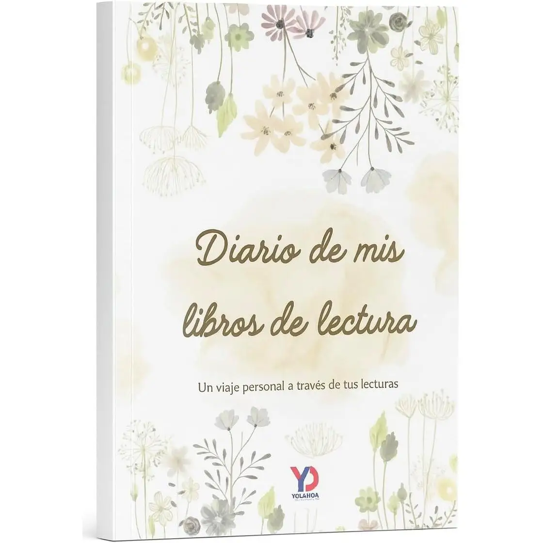 Yolanda Digital® - Diario de lectura para 100 libros | Espacio para opiniones, citas y emociones | Bonito diseño floral A5