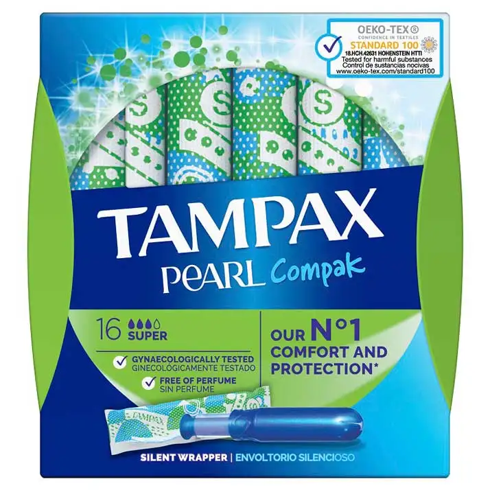 Evax Tampones Tampax Compak Pearl Super con Aplicador