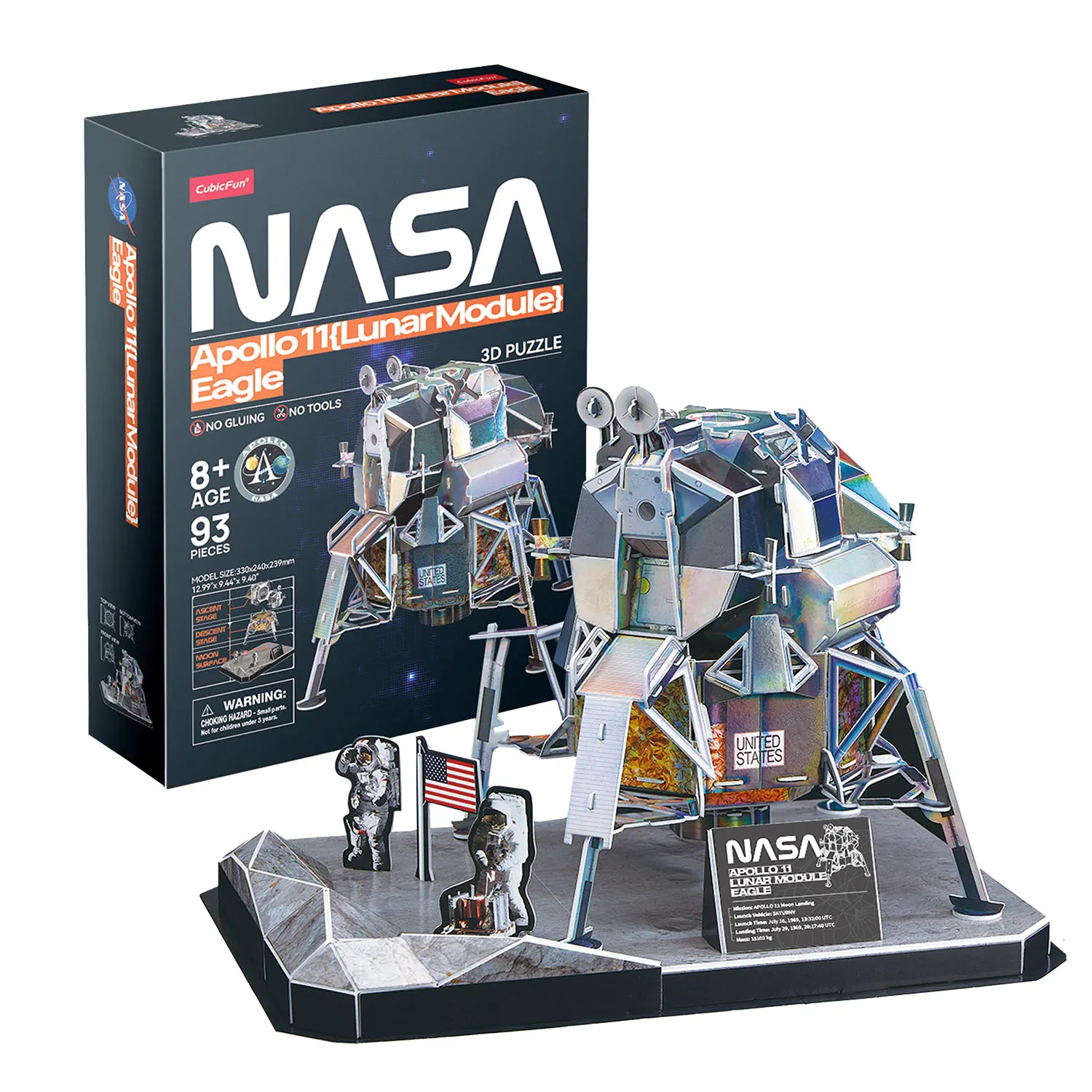 Puzzle 3D NASA - Modulo Lunar Eagle  Maquetas para Construir Adultos Y Niños 93 Piezas  Puzzles 3D  Puzzle 3D Adultos  Puzzle 3D Niños  Maquetas para Montar