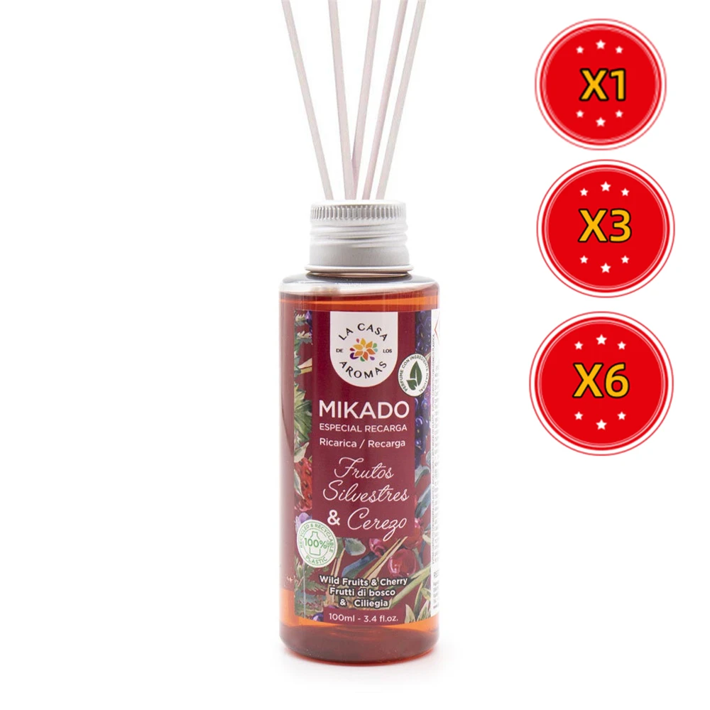 Mikado - Colección Exquisita de Aromas Naturales - Ambientador 100 Ml - Pack de 6 Unidades